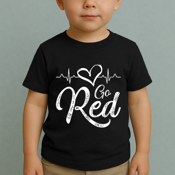 Go Red American Heart Health Month Awareness In February Toddler T-Shirt