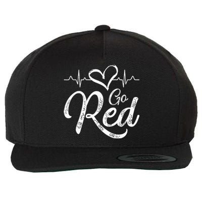 Go Red American Heart Health Month Awareness In February Wool Snapback Cap