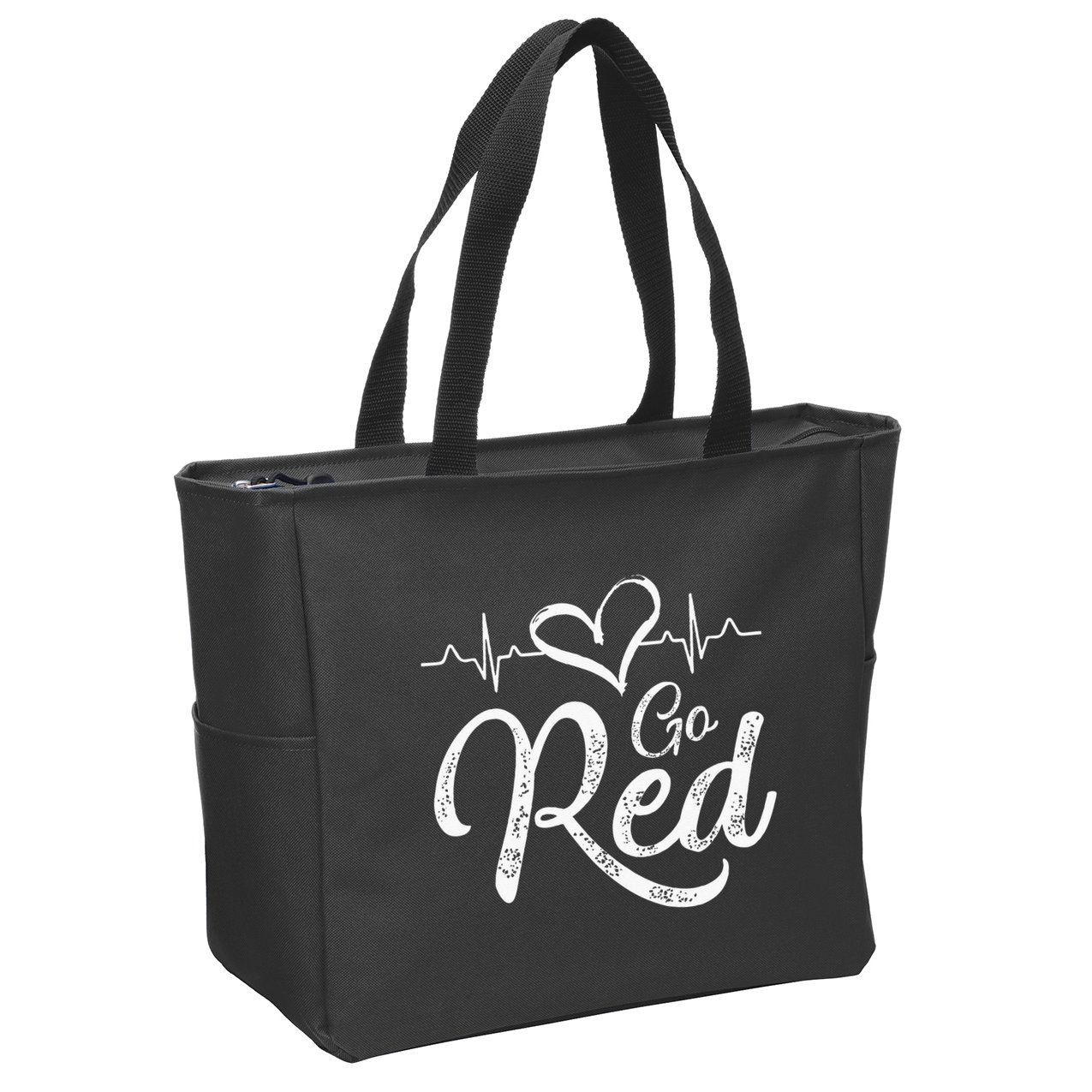Go Red American Heart Health Month Awareness In February Zip Tote Bag