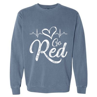 Go Red American Heart Health Month Awareness In February Garment-Dyed Sweatshirt