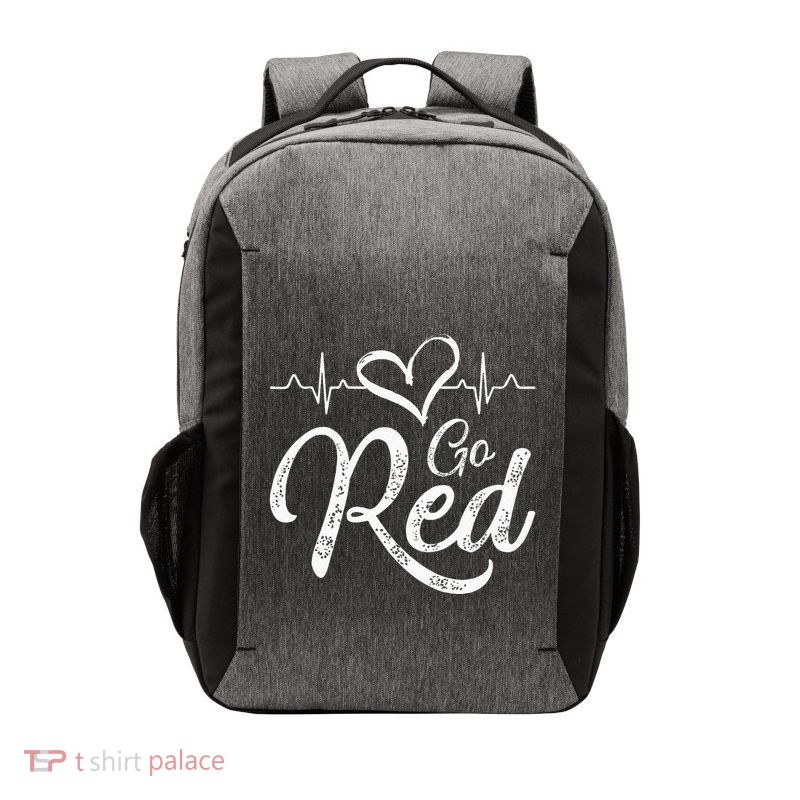 Go Red American Heart Health Month Awareness In February Vector Backpack