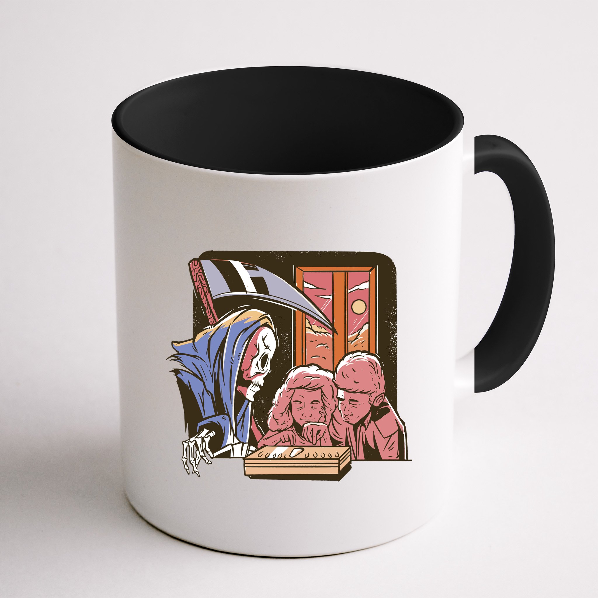 Grim Reaper And Children Horror Mug