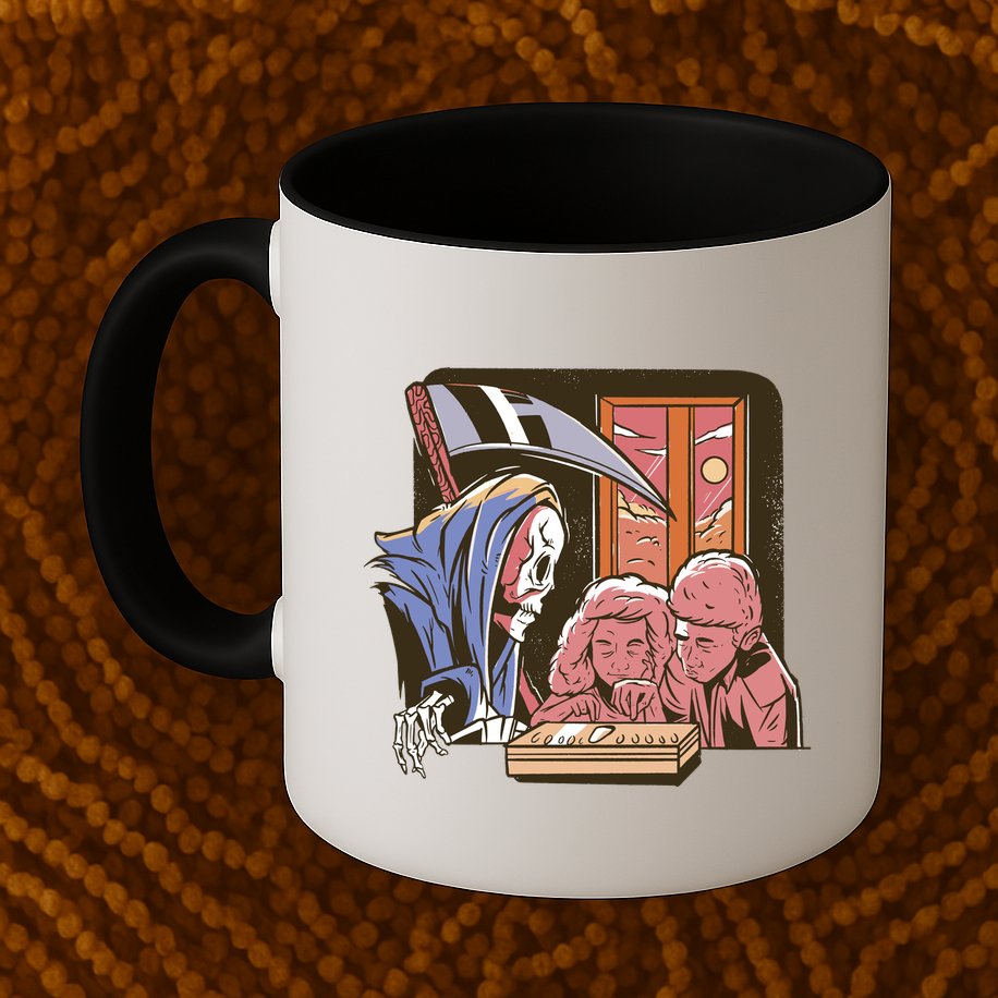 Grim Reaper And Children Horror Mug