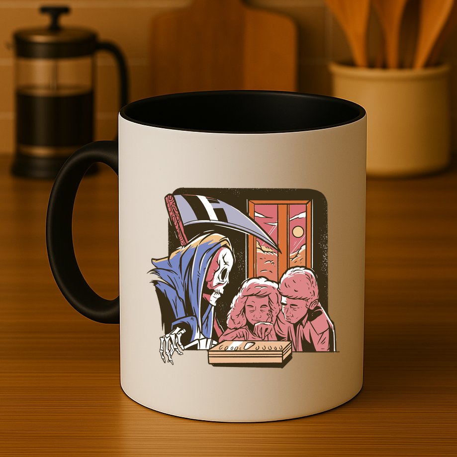 Grim Reaper And Children Horror Mug