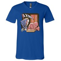 Grim Reaper And Children Horror V-Neck T-Shirt