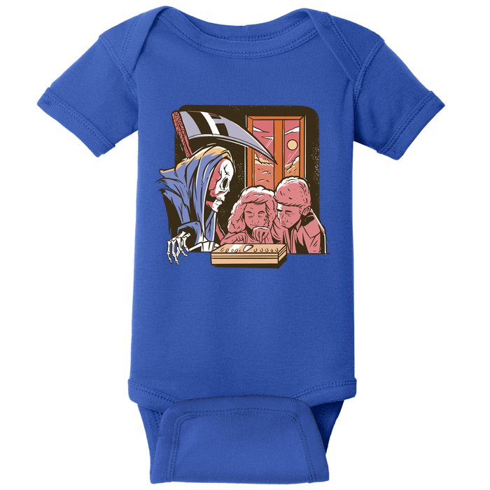 Grim Reaper And Children Horror Baby Bodysuit