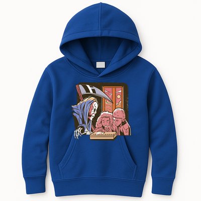 Grim Reaper And Children Horror Kids Hoodie
