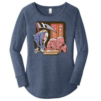 Grim Reaper And Children Horror Women's Perfect Tri Tunic Long Sleeve Shirt