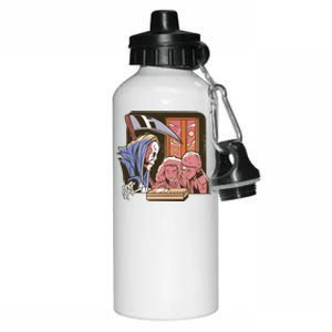 Grim Reaper And Children Horror Aluminum Water Bottle