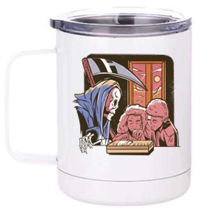 Grim Reaper And Children Horror 12 oz Stainless Steel Tumbler Cup