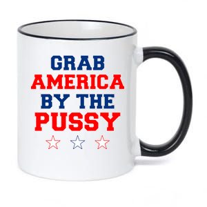 Grab America By The Pussy Donald Trump President 11oz Black Color Changing Mug