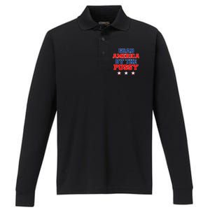 Grab America By The Pussy Donald Trump President Performance Long Sleeve Polo