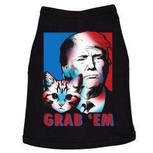 Grab 'Em Cat Funny Pro Trump Doggie Tank