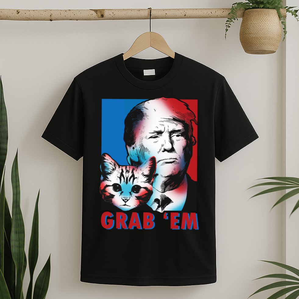 Grab 'Em Cat Funny Pro Trump T-Shirt