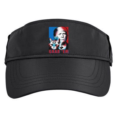 Grab 'Em Cat Funny Pro Trump Adult Drive Performance Visor