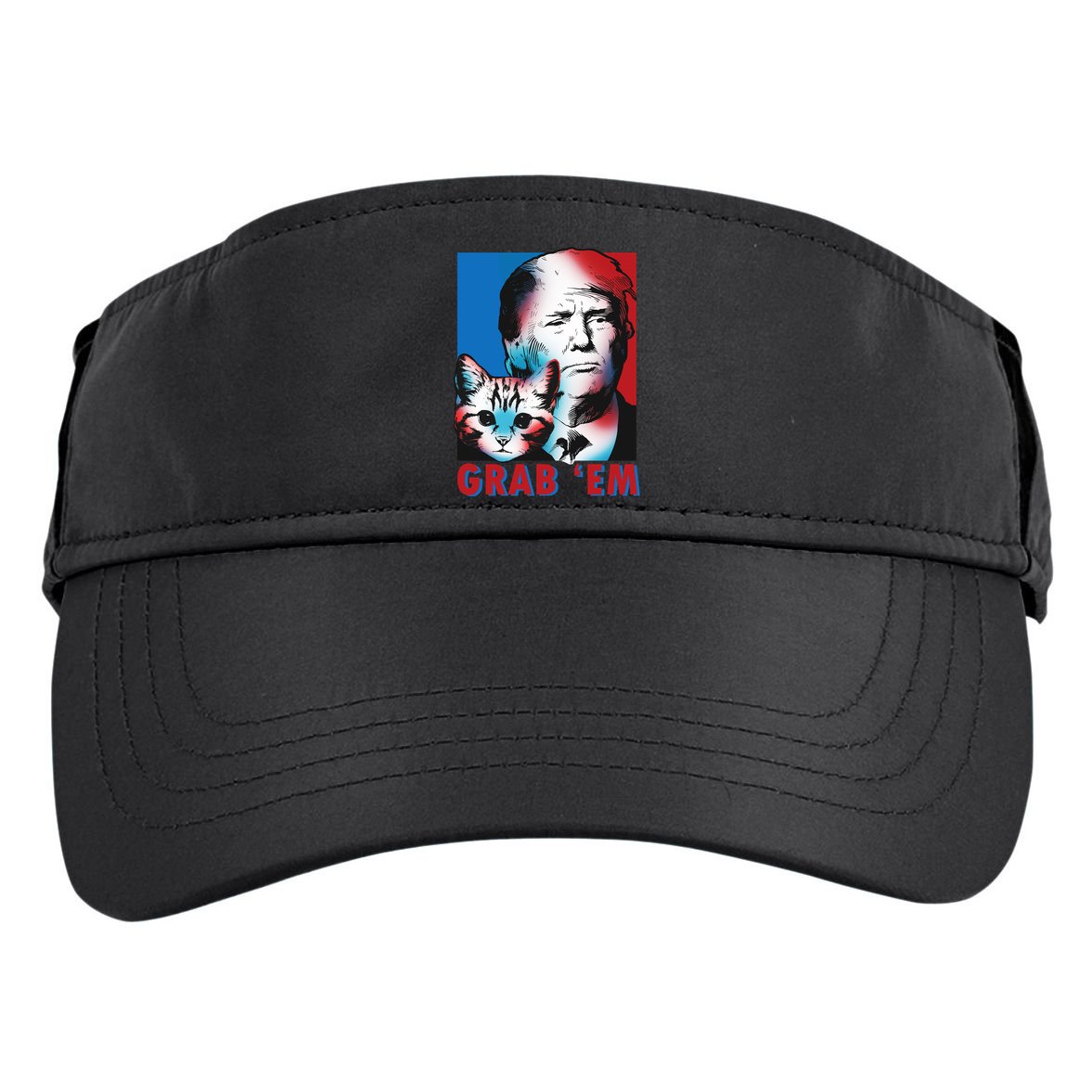 Grab 'Em Cat Funny Pro Trump Adult Drive Performance Visor