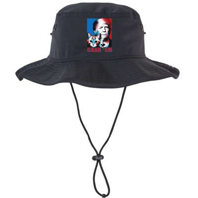 Grab 'Em Cat Funny Pro Trump Legacy Cool Fit Booney Bucket Hat