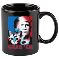 Grab 'Em Cat Funny Pro Trump 11oz C Handle Ceramic Mug