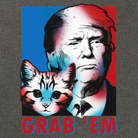 Grab 'Em Cat Funny Pro Trump Cotton Canvas Backpack