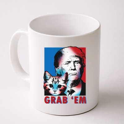 Grab 'Em Cat Funny Pro Trump Coffee Mug