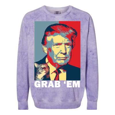 Grab 'Em Trump Colorblast Crewneck Sweatshirt