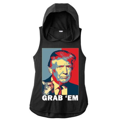 Grab 'Em Trump Ladies PosiCharge Tri-Blend Wicking Draft Hoodie Tank