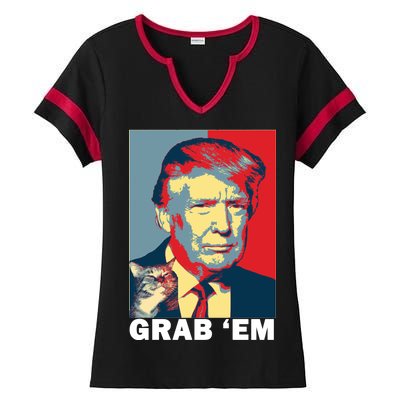 Grab 'Em Trump Ladies Halftime Notch Neck Tee