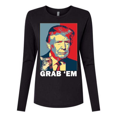 Grab 'Em Trump Womens Cotton Relaxed Long Sleeve T-Shirt