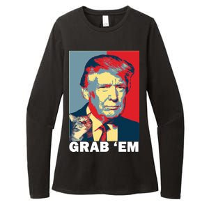 Grab 'Em Trump Womens CVC Long Sleeve Shirt