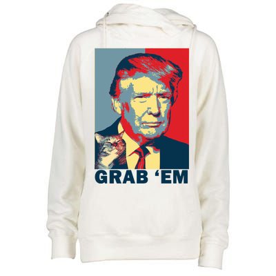 Grab 'Em Trump Womens Funnel Neck Pullover Hood