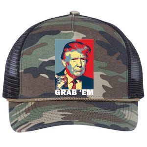 Grab 'Em Trump Retro Rope Trucker Hat Cap