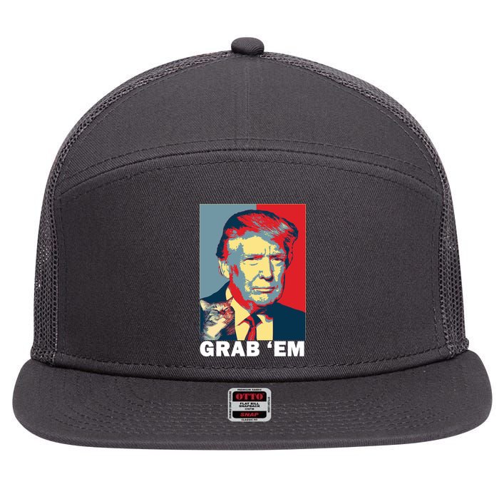 Grab 'Em Trump 7 Panel Mesh Trucker Snapback Hat