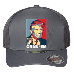 Grab 'Em Trump Flexfit Unipanel Trucker Cap