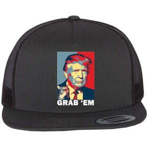 Grab 'Em Trump Flat Bill Trucker Hat