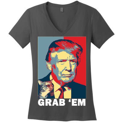 Grab 'Em Trump Women's V-Neck T-Shirt