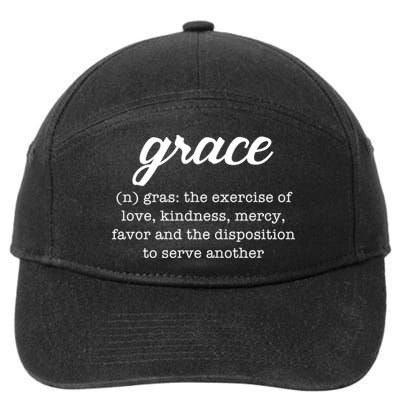 Grace Definition Love Kindness 7-Panel Snapback Hat