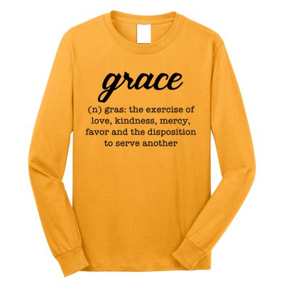 Grace Definition Love Kindness Long Sleeve Shirt