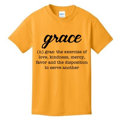 Grace Definition Love Kindness Kids T-Shirt
