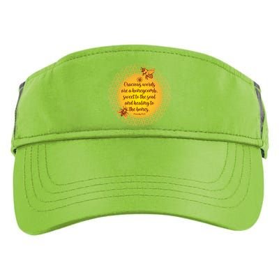 Gracious Words Are A Honeycomb Proverbs 16:24 Adult Drive Performance Visor