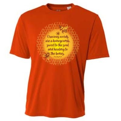 Gracious Words Are A Honeycomb Proverbs 16:24 Cooling Performance Crew T-Shirt