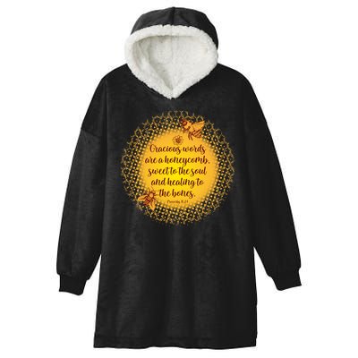 Gracious Words Are A Honeycomb Proverbs 16:24 Hooded Wearable Blanket