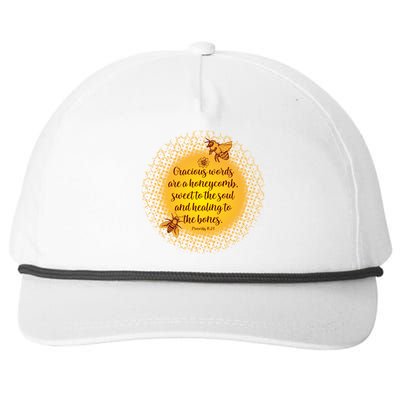 Gracious Words Are A Honeycomb Proverbs 16:24 Snapback Five-Panel Rope Hat