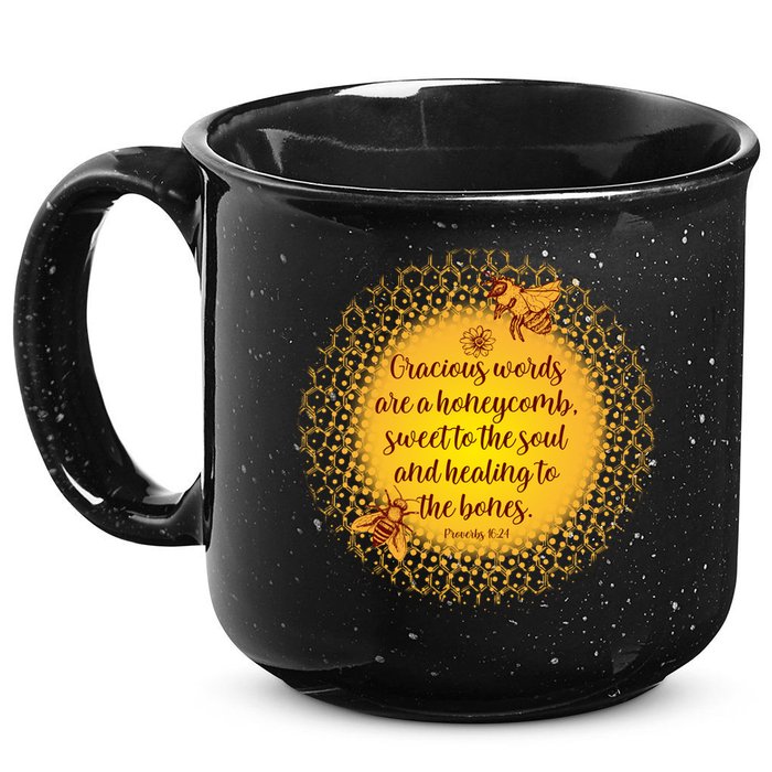 Gracious Words Are A Honeycomb Proverbs 16:24 15oz Campfire Ceramic Mug