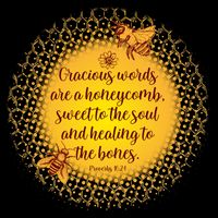 Gracious Words Are A Honeycomb Proverbs 16:24 16 in Basic Backpack