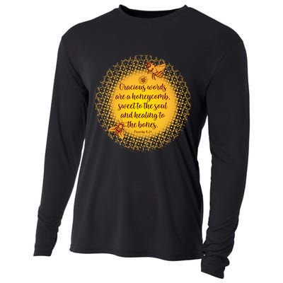 Gracious Words Are A Honeycomb Proverbs 16:24 Cooling Performance Long Sleeve Crew