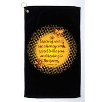 Gracious Words Are A Honeycomb Proverbs 16:24 Golf Towel