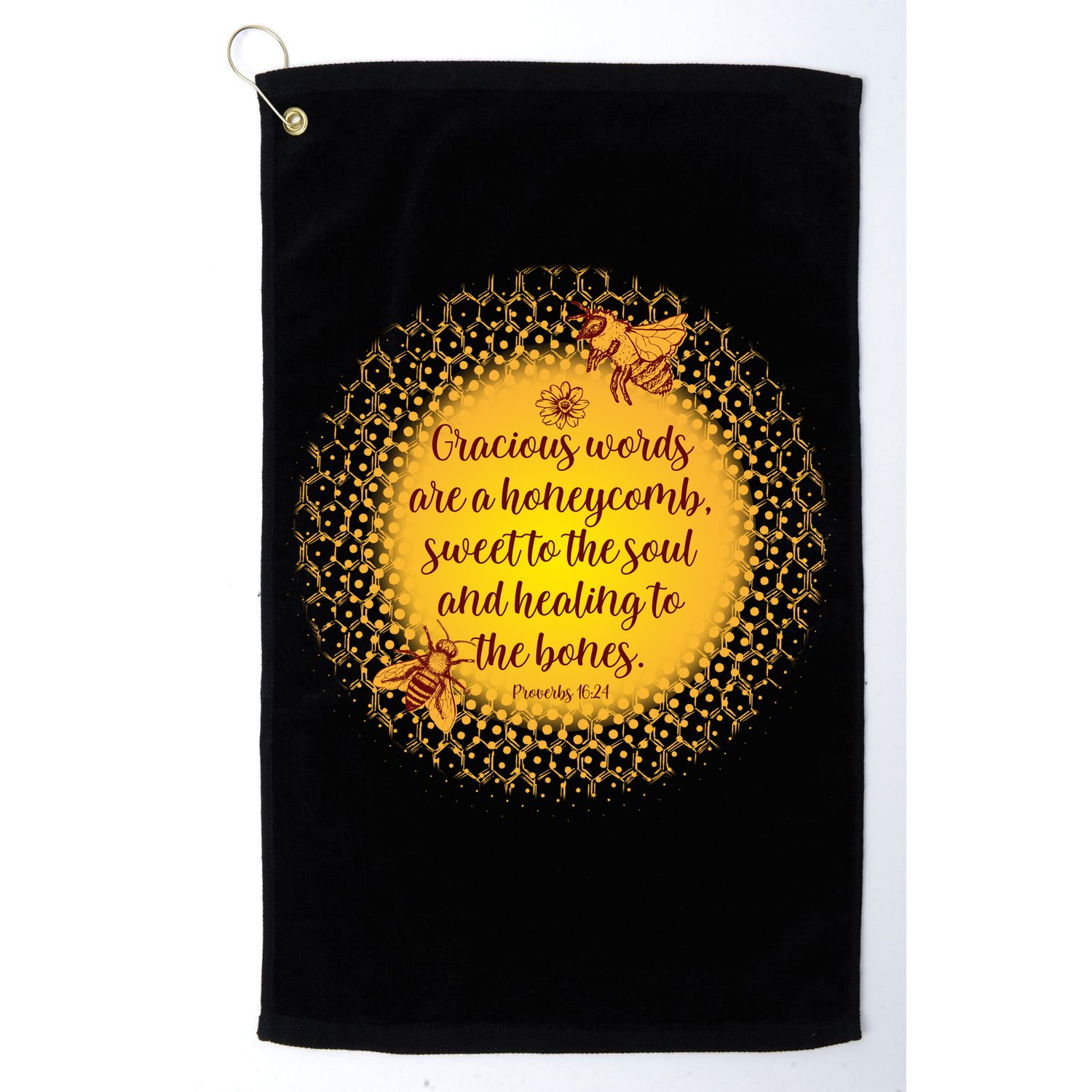 Gracious Words Are A Honeycomb Proverbs 16:24 Golf Towel