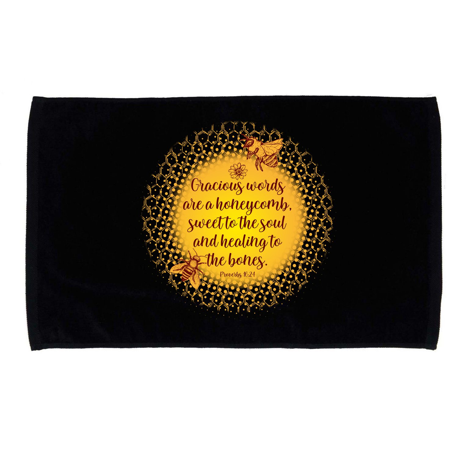 Gracious Words Are A Honeycomb Proverbs 16:24 Microfiber Hand Towel