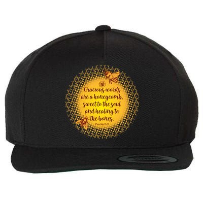 Gracious Words Are A Honeycomb Proverbs 16:24 Wool Snapback Cap