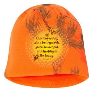 Gracious Words Are A Honeycomb Proverbs 16:24 Kati - Camo Knit Beanie